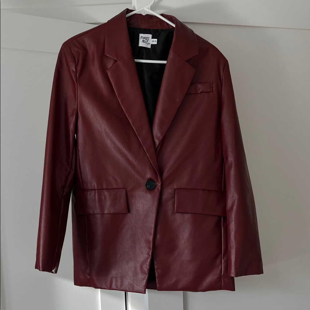 Princess Polly Burgundy Blazer